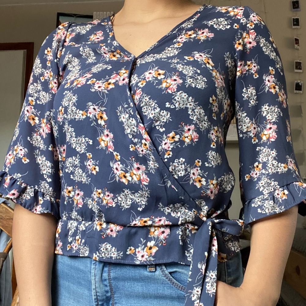 Sienna Sky Women’s Navy Blouse